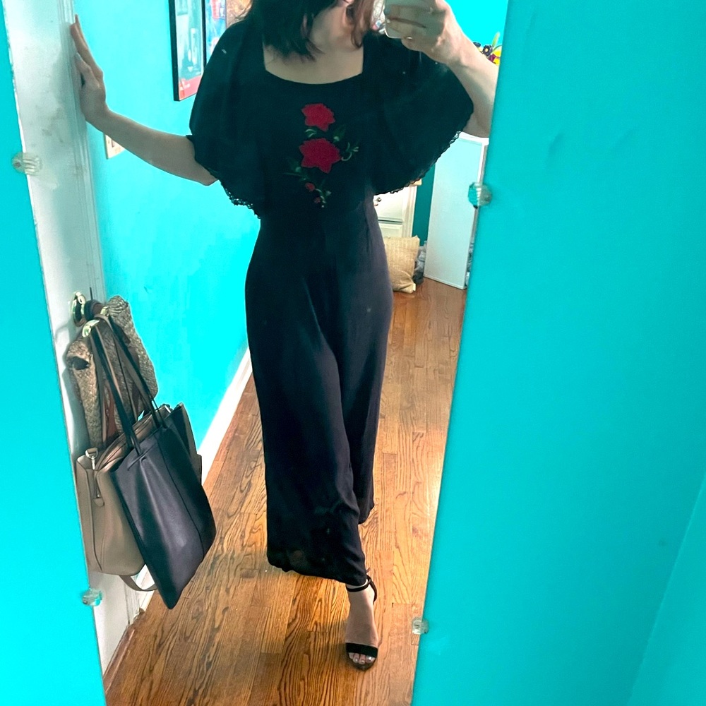 SOLD - Embroidered Jumpsuit